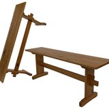 Vintage Scandinavian modern pinewood bench from the 1960's