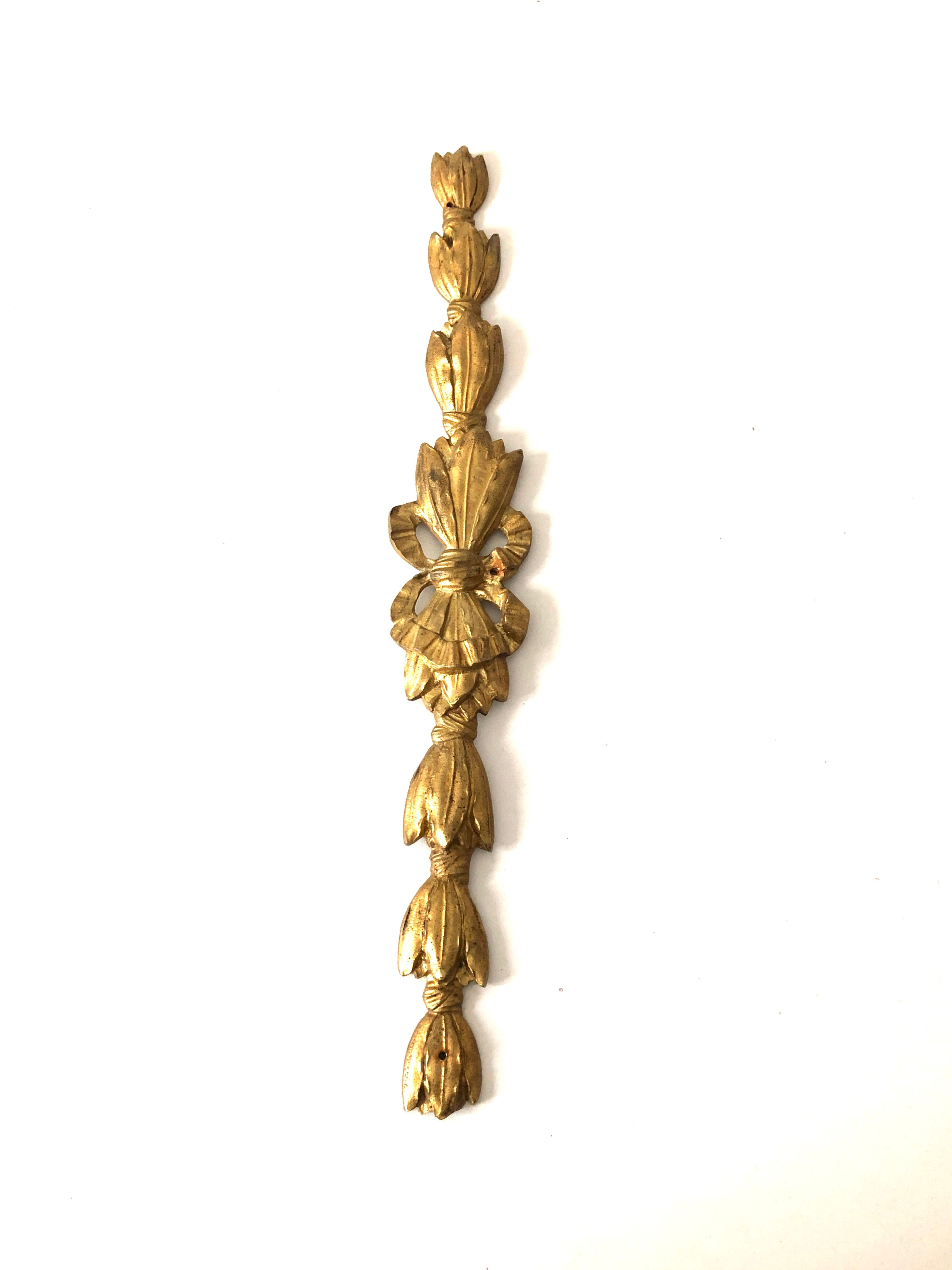 Old decoration gilded brass