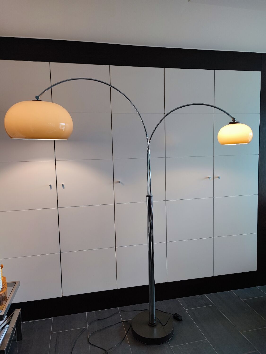 Dijkstra floor lamp chrome and plastic