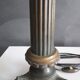 Antique bronze lamp base - column on lion's paws