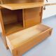 Vintage oak wood secretary bookcase storage furniture