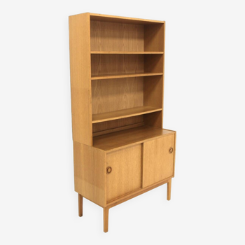 Commode-bibliothèque scandinave en chêne, Suède, 1960