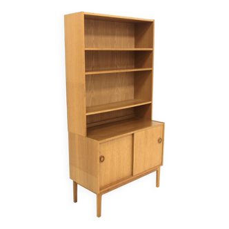 Scandinavian oak bookcase chest of drawers, Sweden, 1960