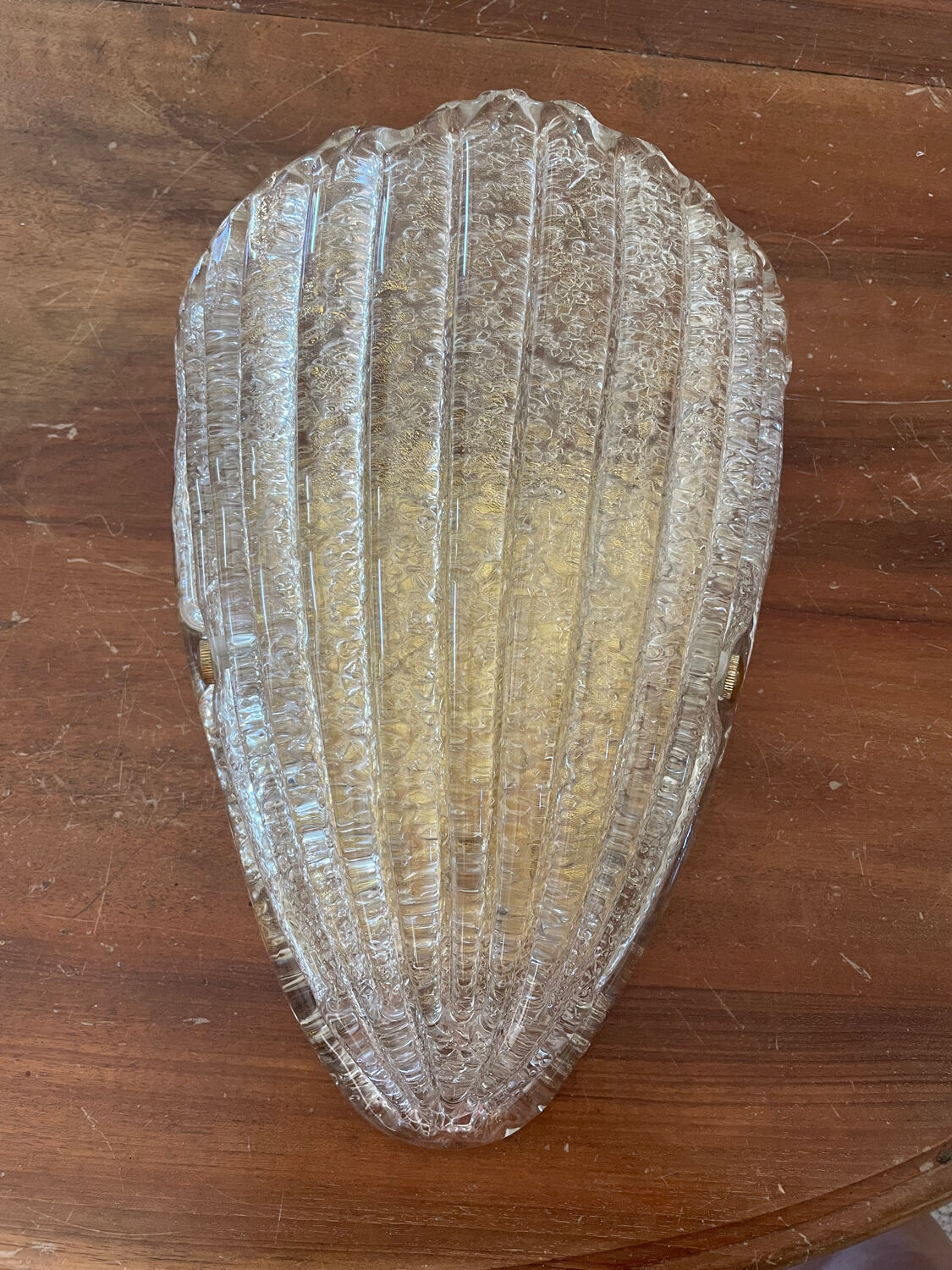 Vintage shell Murano wall lamp