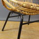 Salon en rotin et fer laqué noir par Rohe Noordwole vers 1950