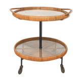 Wicker and rattan coffee table 1960