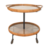 Wicker and rattan coffee table 1960