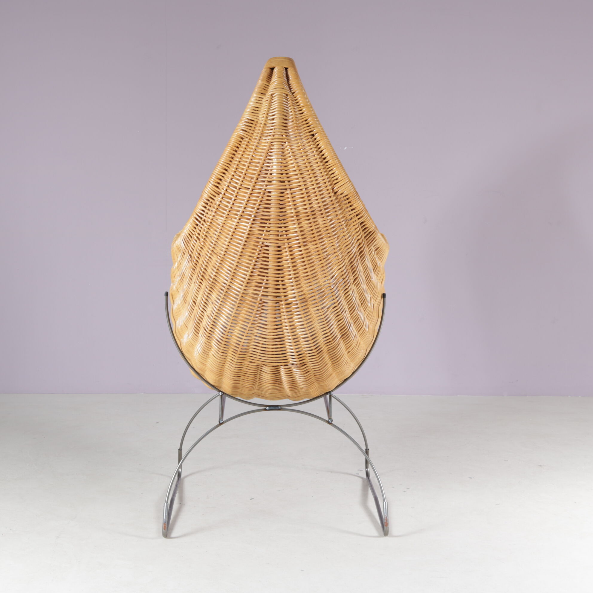 1960s wicker baby bed from the Netherlands