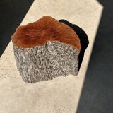 Pair of lychee stools forming a coffee table