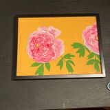 Peinture en gouache pivoines