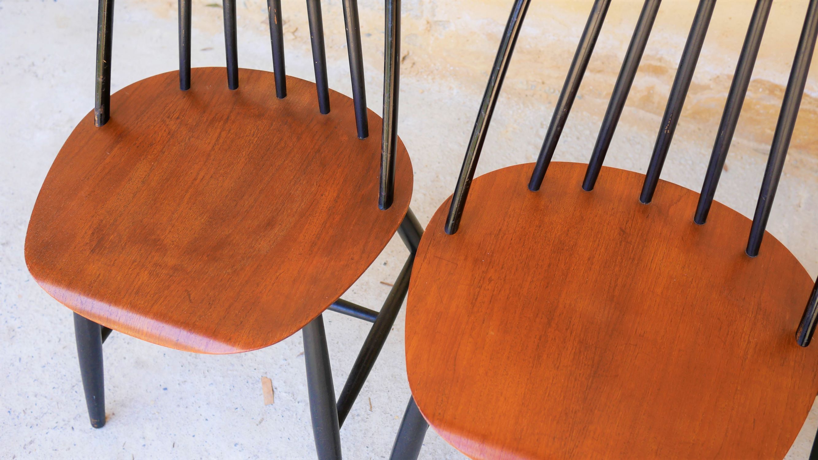 Set of 4 chairs Scandinavian by Sven Erik Fryklund for Hagafors Stolfabrik