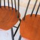 Set of 4 chairs Scandinavian by Sven Erik Fryklund for Hagafors Stolfabrik