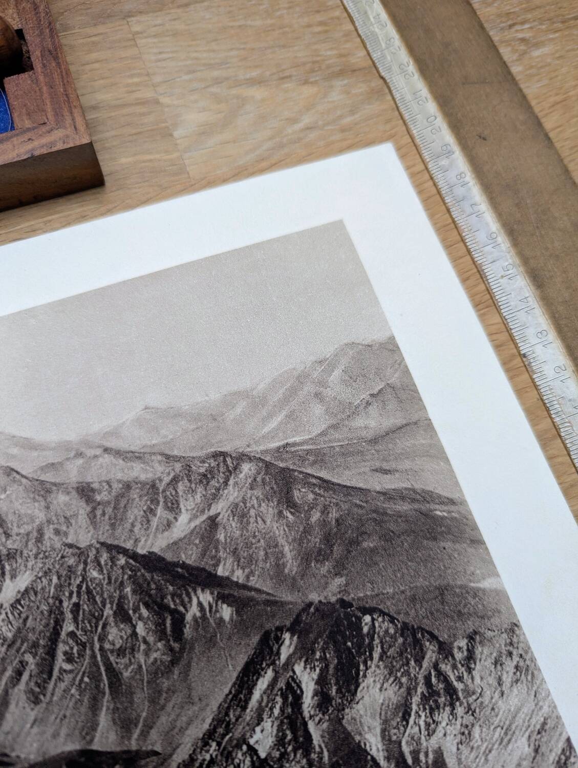 The Pyrenees mountain range, photographic plate printed in 1937