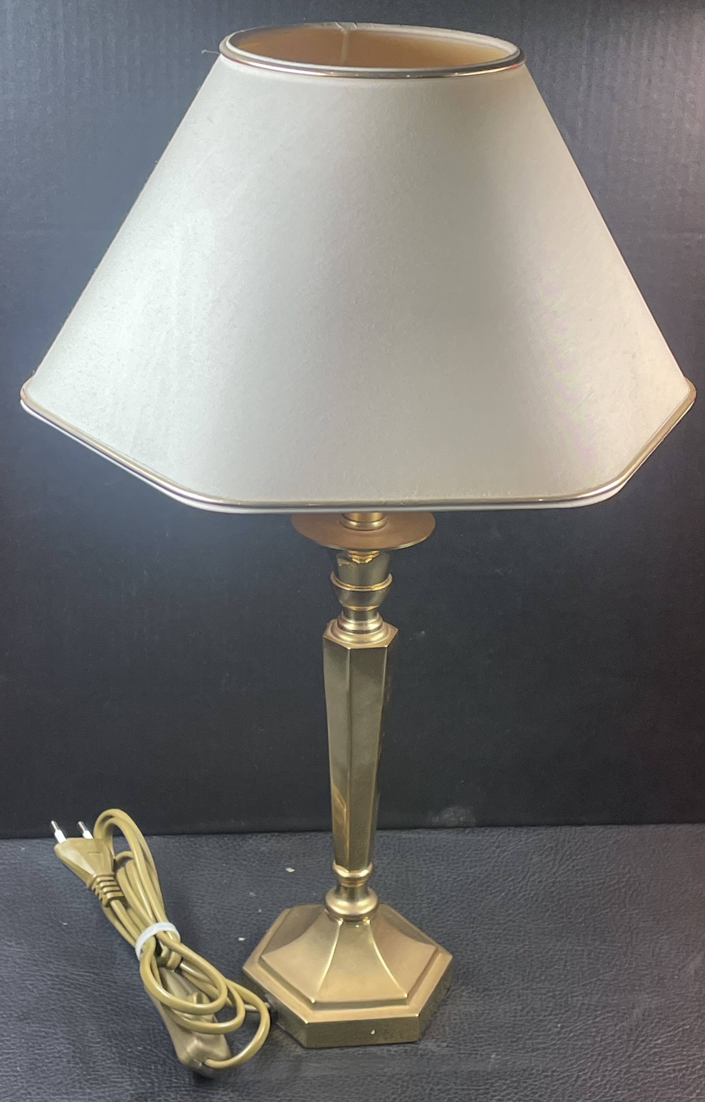 designer brass lamps with its lampshade