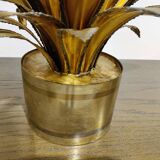 Lampe de table fleurie Maison Jansen, années 1970