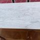 Solid wood buffet Louis XVI style with veined white marble