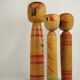 Lot de 3 kokeshi ( taille moyenne )