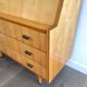 Secretary in Sycamore with Bronze Handles, French Work