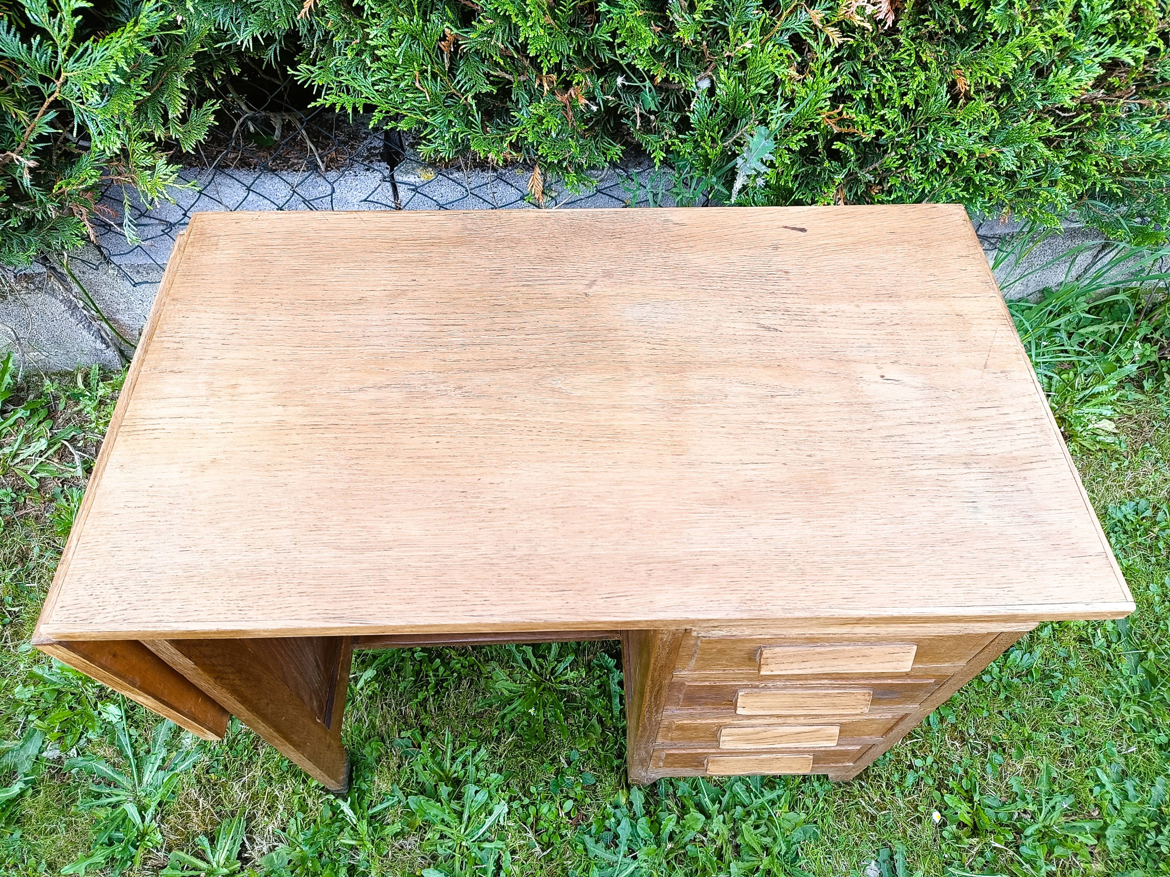 Antique solid oak desk