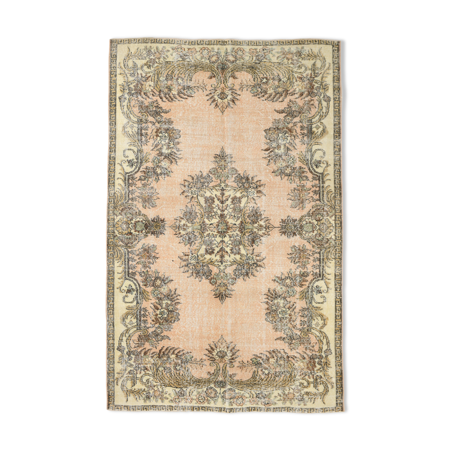 5x9  Faded Classic Turkish Vintage Tapis Rug, 272x172Cm