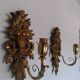 Paire d'appliques en bois doré sculpté, Italie