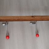Vintage coat rack, workshop hook 5 double hooks