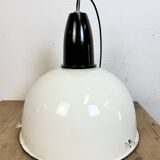 ndustrial Soviet White Enamel Pendant Lamp, 1960s