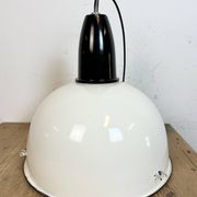 ndustrial Soviet White Enamel Pendant Lamp, 1960s