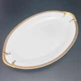 Oval flat Limoges golden tower