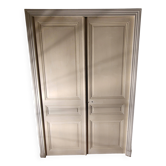 Pair of antique Haussmannian doors – original moldings – 1880/1910