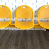 Yellow metal bench