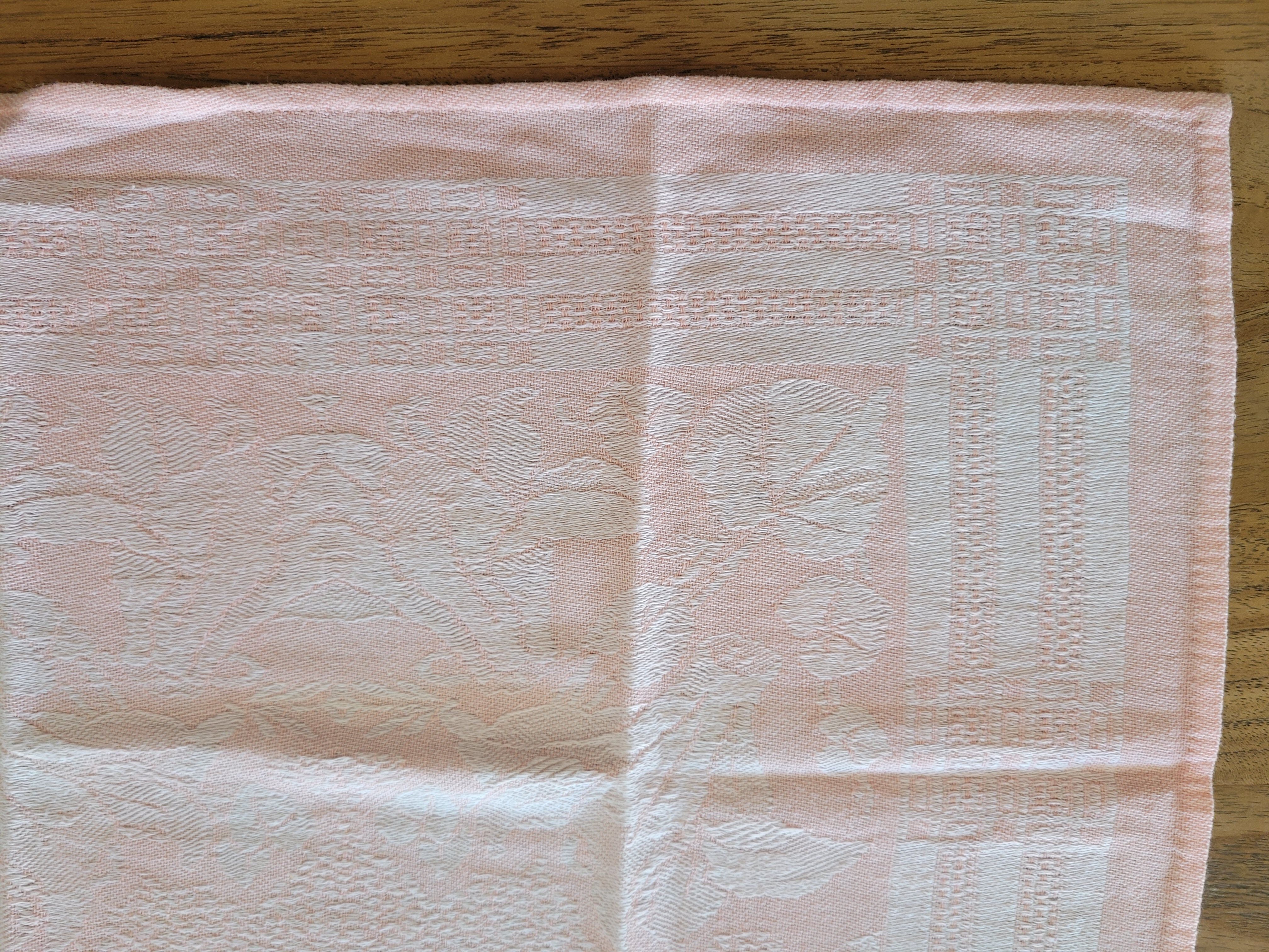 9 pink art deco towels monogrammed NC