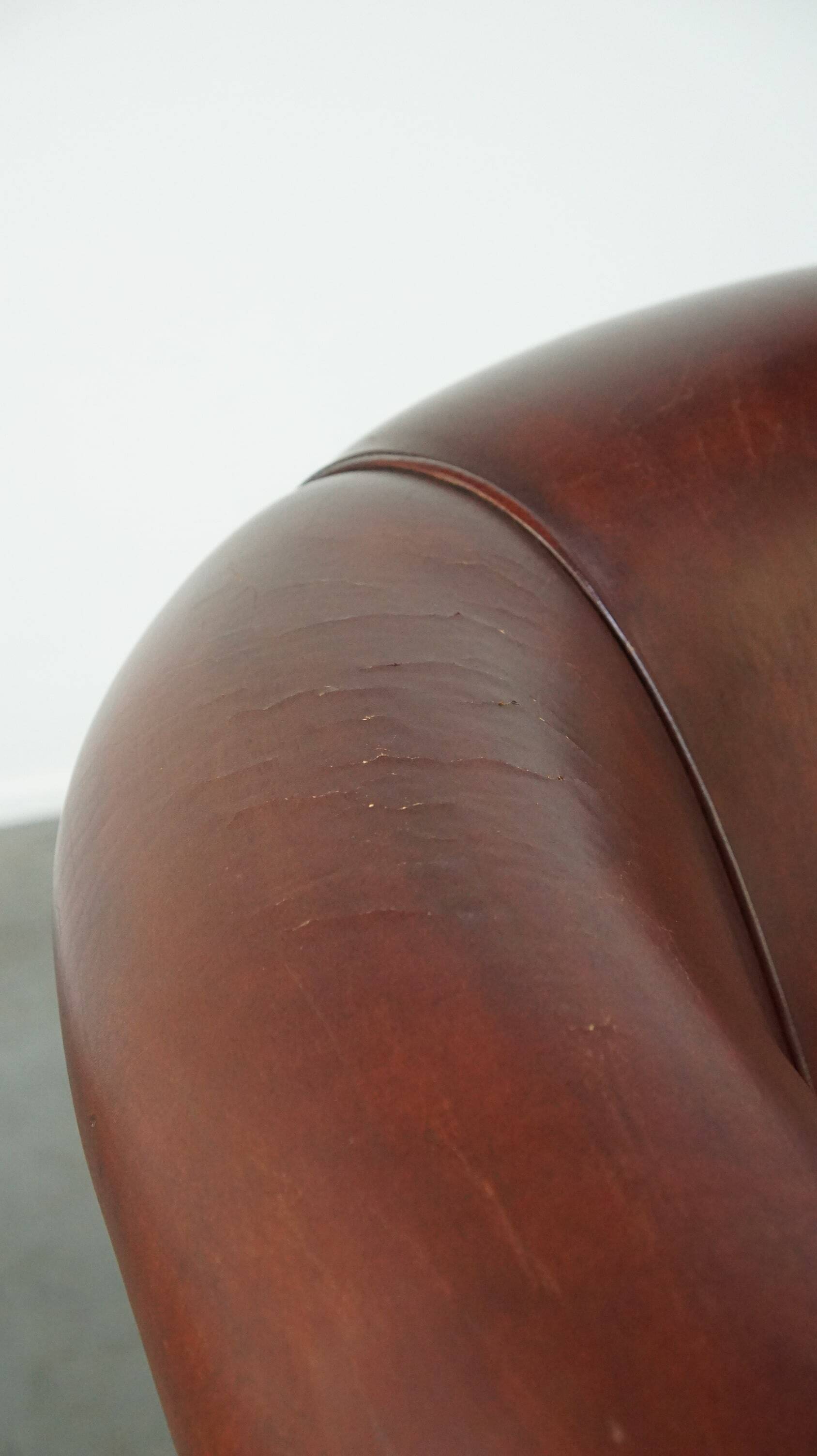 sheepskin leather club armchair