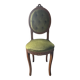 Antique wooden and velvet upholstered chair