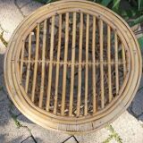 Pair of vintage rattan stools