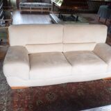 Two beige sofas