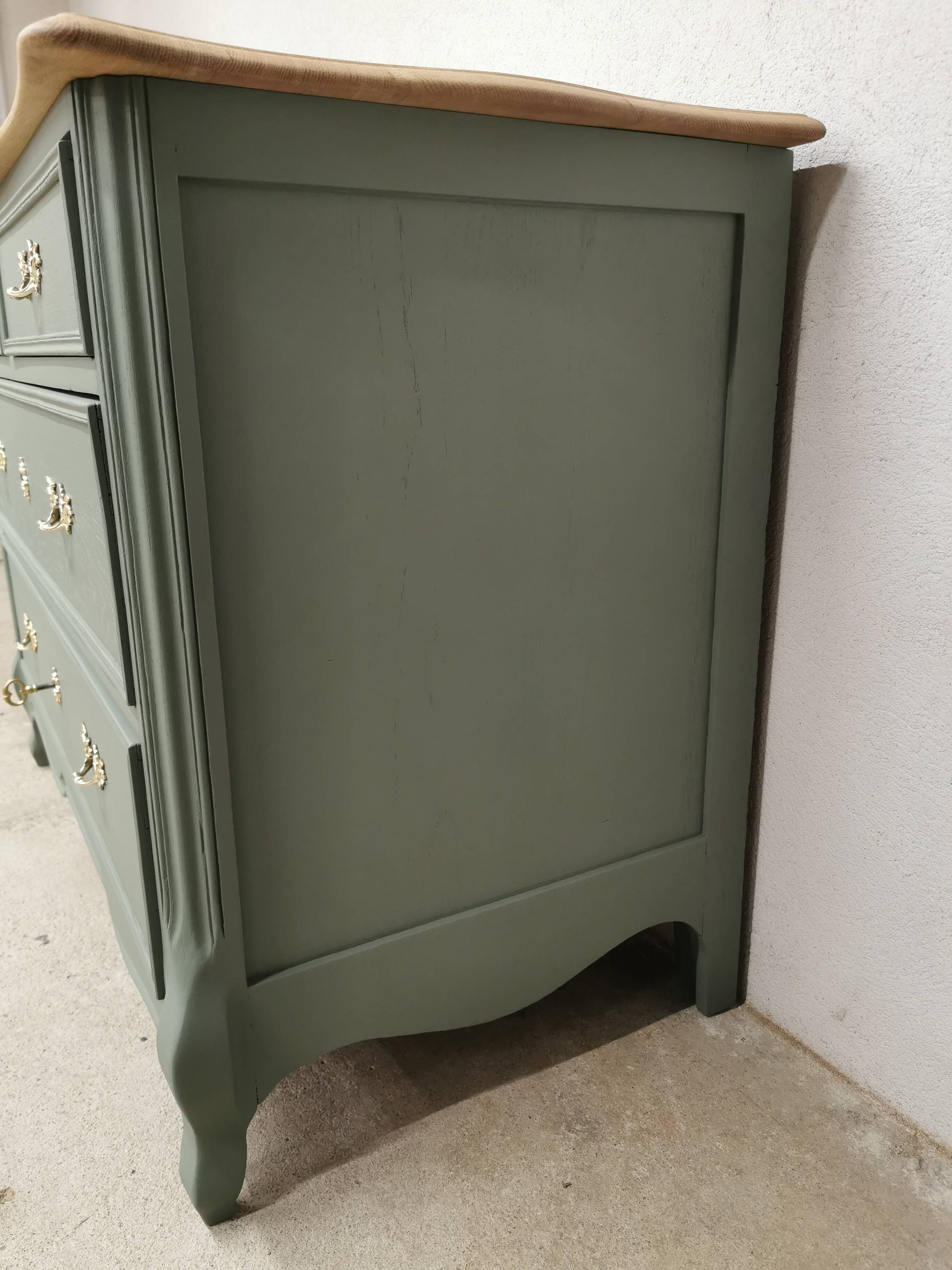 Vintage oak commode, renovated