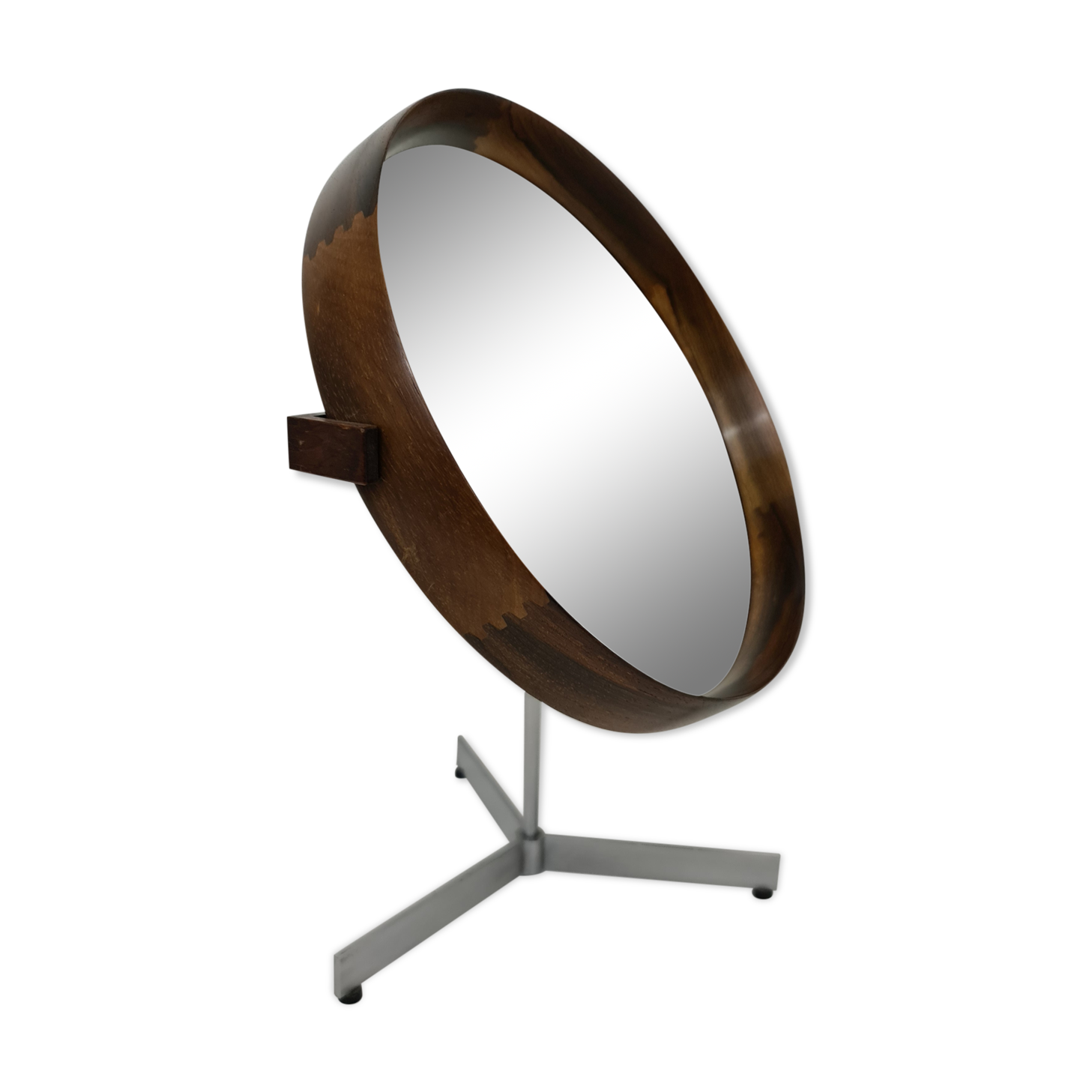 Uno and Osten Kristiansson rosewood table mirror edition Luxus Sweden circa 1960