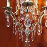 Chandelier crystal stamp cage, eight points of light