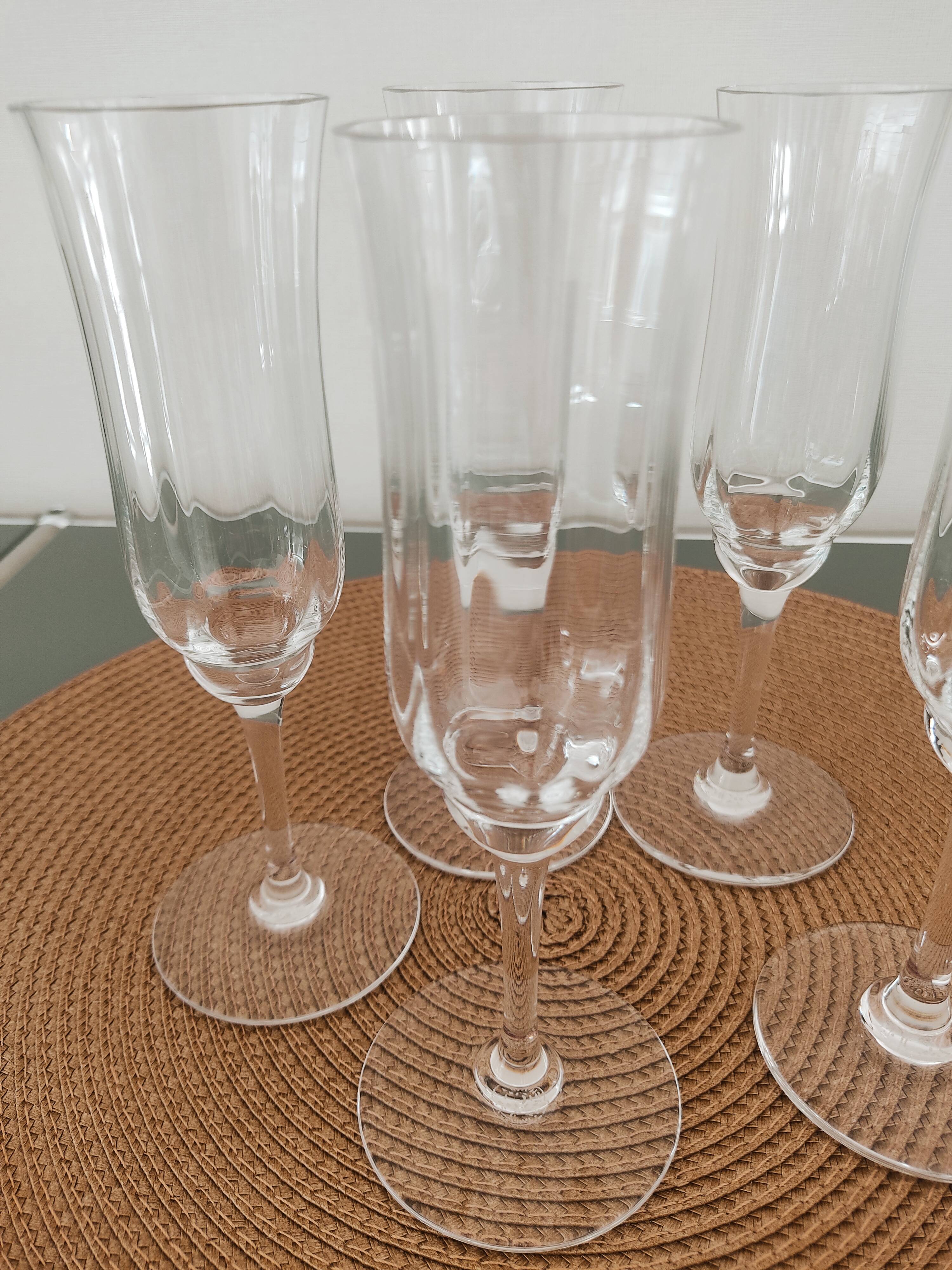 5 baccarat crystal flutes, capri model
