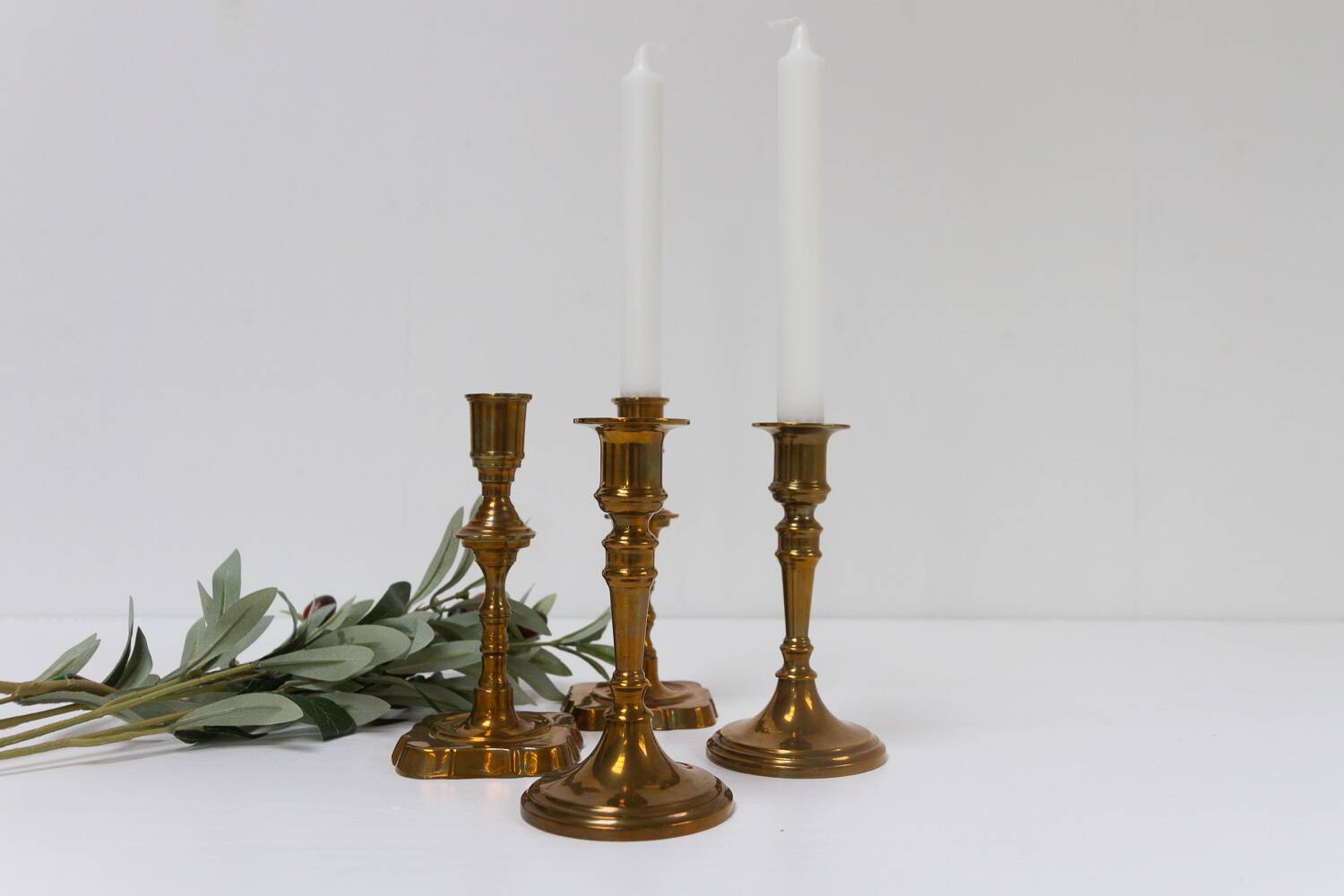 Vintage Danish Malm Candleholders, 1950s, Set of 4