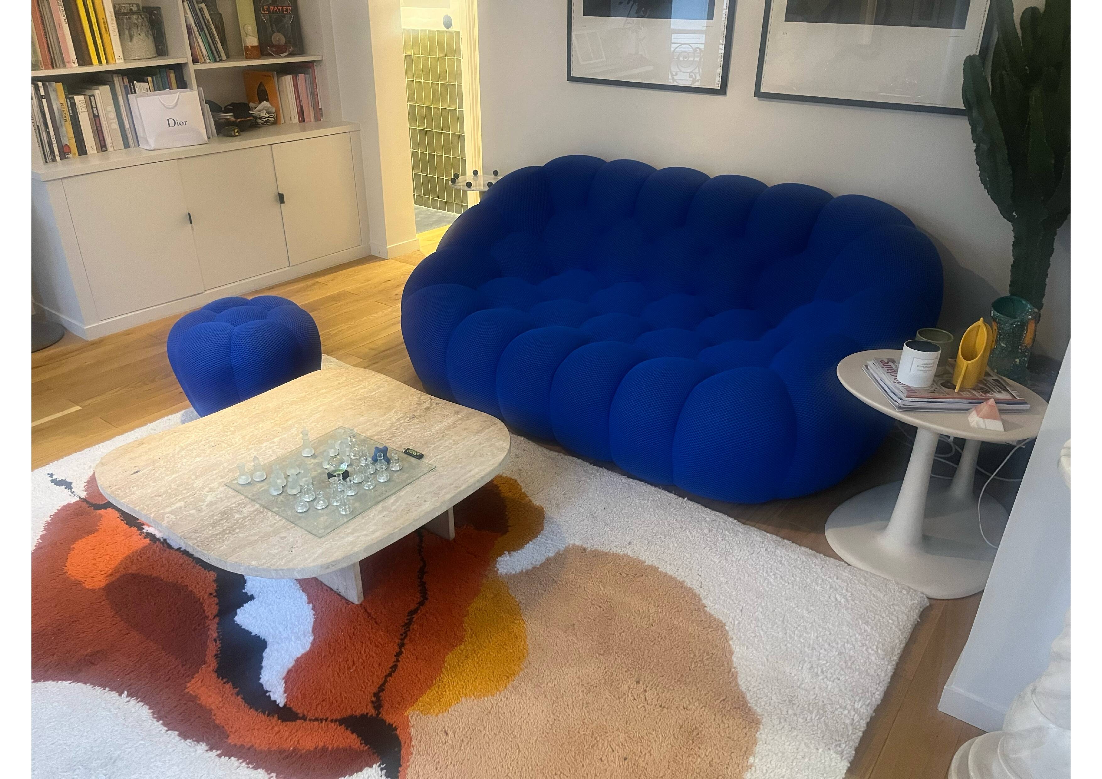 Athena coffee table in natural travertine 80x80