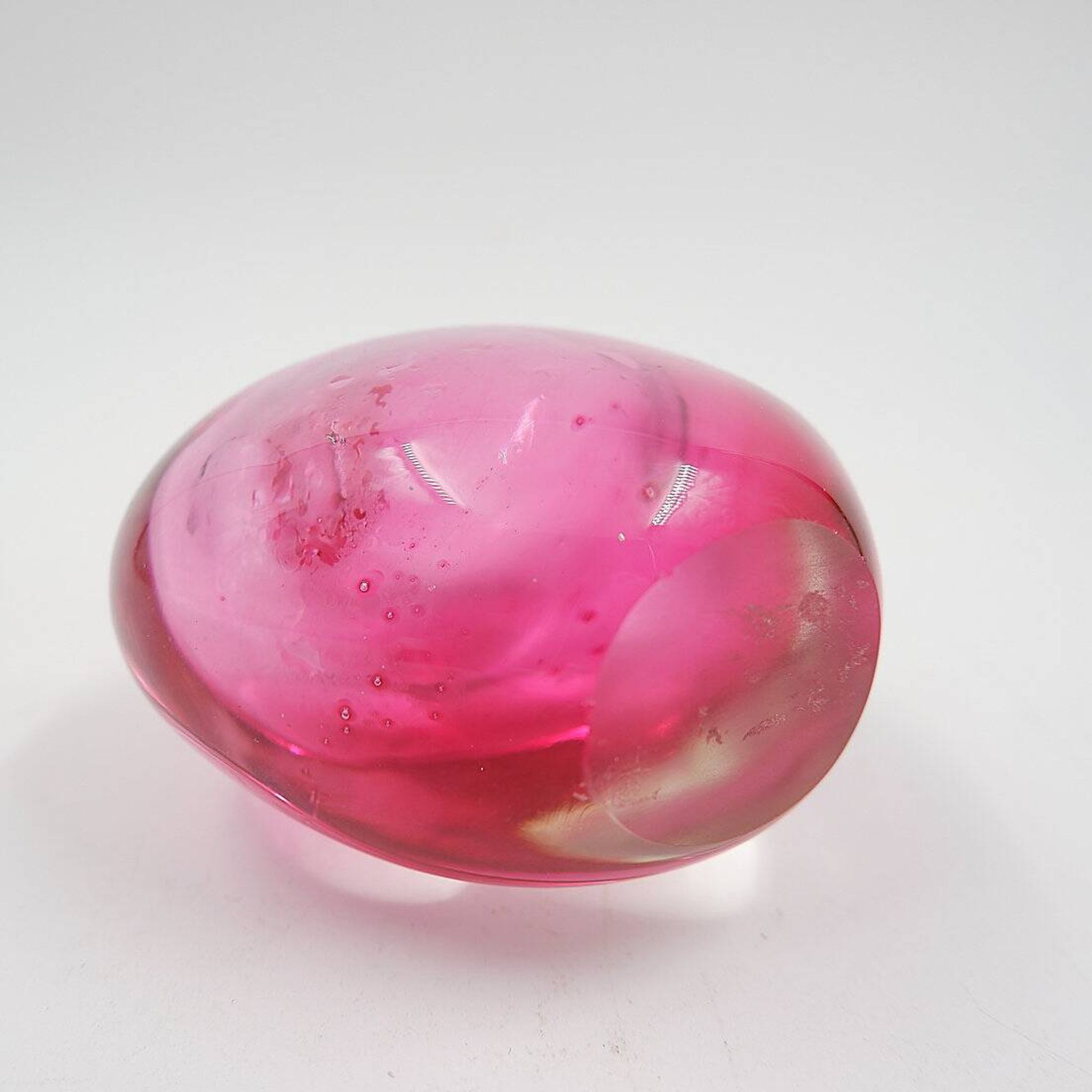 Flacon de parfum « Sommerso » en verre rose et transparent