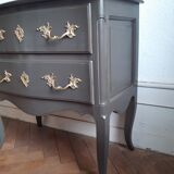 Commode patiné style Louis XV 2 tiroirs
