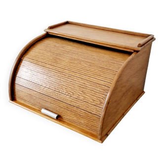 Old filing cabinet with oak sliding drawer