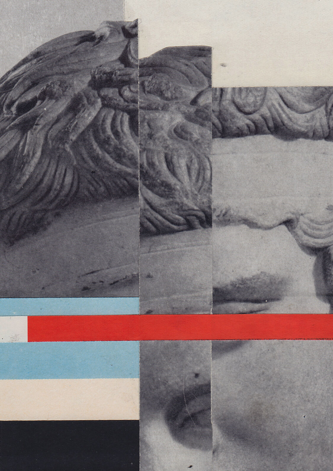 Collage on mask paper