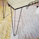 Black metal side table with scoubidou, 1950s