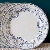 Set of 6 flat plates Model Mozart Sarreguemines