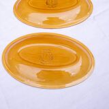 2 plats ovales salins jaune d'or