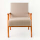 Fauteuil design carreaux beige